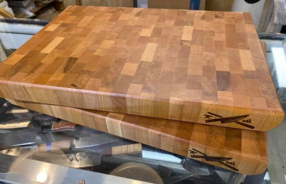 Extra Large End Grain White Oak Cutting Board, Butcher Block